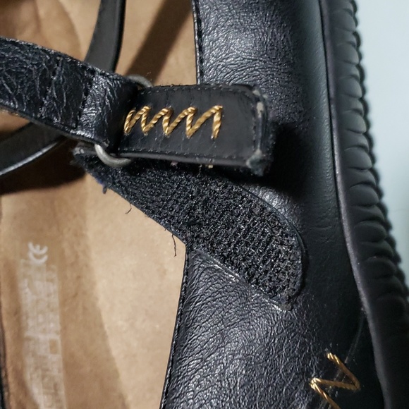 Orthaheel Myla Mary Jane Shoes Women's Size 9.5 Black Leather Hook & Loop Flats - Picture 11 of 11